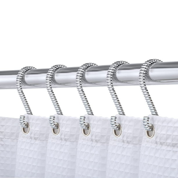 Utopia Alley Shower Hooks Shower Curtain Rings for Bathroom Rust