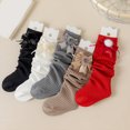 thumbnail image 3 of lnmuld Winter Socks Stylish Girls Knee High Socks Featuring Adorable Bow for Everyday Comfort and Flexible Fit In Various Playful Prints Ideal for Toddlers and Youth Size:One Size, 3 of 8