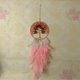 thumbnail image 2 of Atrapasueños grandes con forma de árbol de la vida: plumas de gallo rosa con ágata roja, atrapasueños hecho a mano para la decoración de la pared del dormitorio, 2 of 5