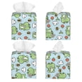 thumbnail image 2 of Yiaed Cute Floral Frog Print Tissue Box Cover, PU Leather Decorative Organizer for Tabletop, Bathroom, Car, Office Creative Decorative, 2 of 7