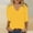 Yellow#1, variant on GaThRRgYP Womens Tops under $5 Women's Fashion Solid Color Loose T-Shirt 3/4 Sleeves Blouse V-Neck Casual Tops