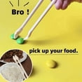 thumbnail image 4 of Helping Hands Chopsticks,Chopsticks with Hands at the End Design,Non-Slip Grip Lightweight Reusable Chopsticks,Fun & Functional Tableware Gifts,Hand Shaped Tip,Utensil For Beginners,Beige,9.84", 4 of 9