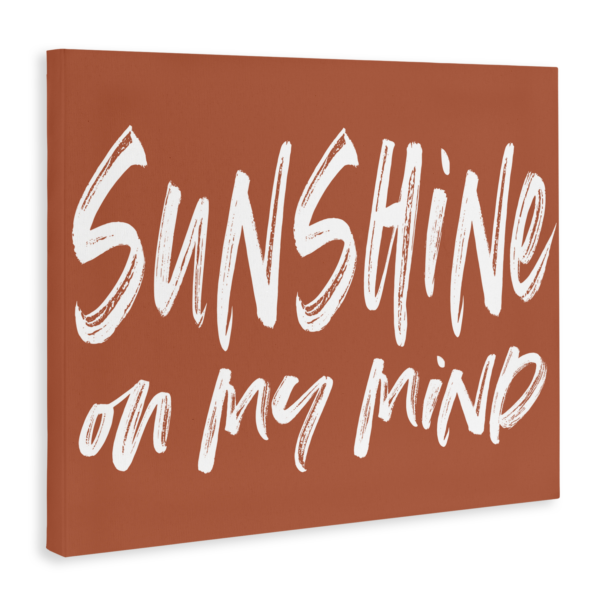 Sunshine State Of Mind Brown Canvas Wall Art, design by Lettered and Lined