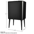 thumbnail image 6 of Home-Complete 8.7-Gallon Polypropylene Trash Can with 3L Recycling/Compost Bin (Black), 6 of 6