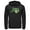 Black, variant on Men's Justice League Classic Arrow Logo Pull Over Hoodie Black 3X Large
