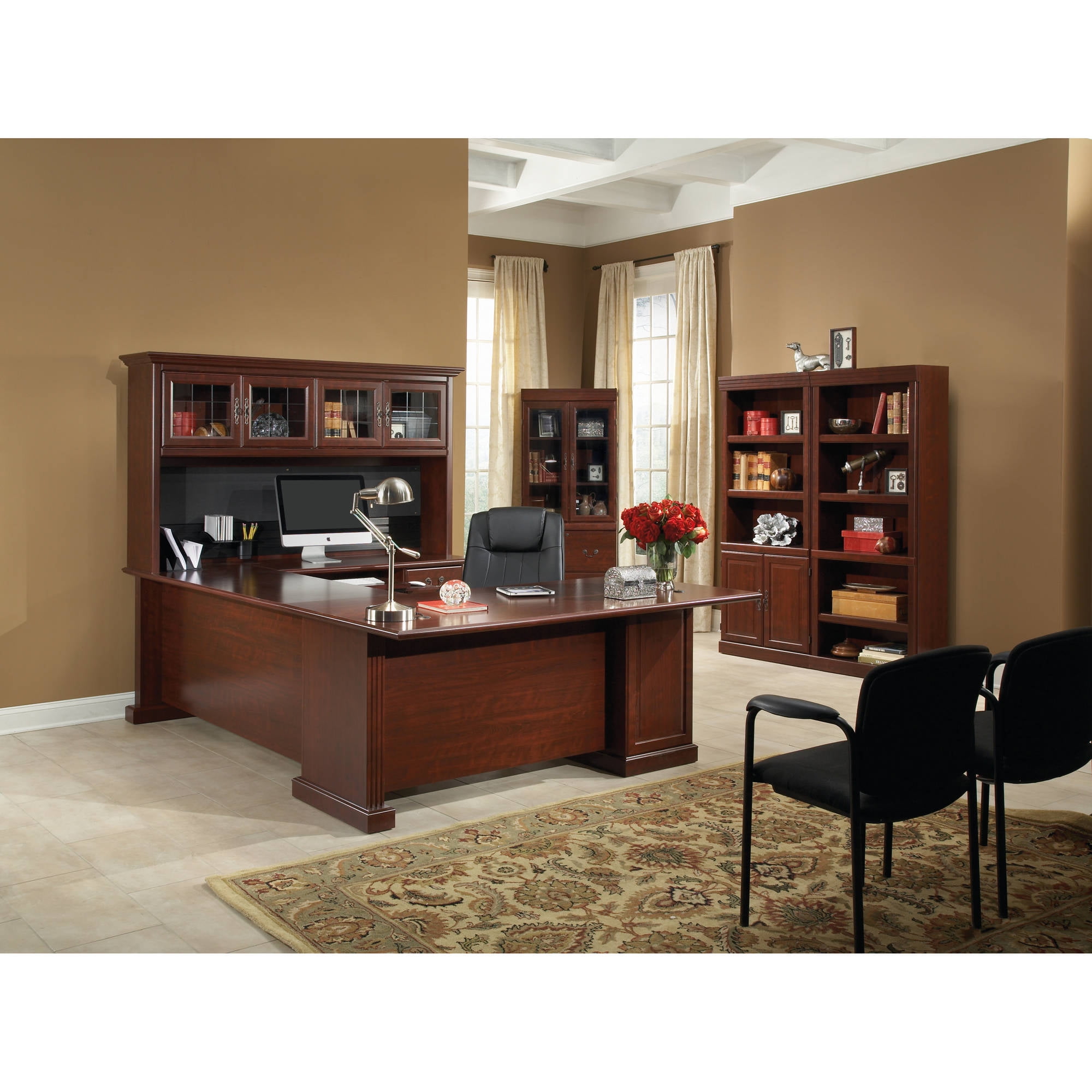 Sauder Heritage Hill Executive Desk Classic Cherry Finish