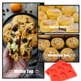 thumbnail image 3 of Hamburger Bun Molds 2 Pack Silicone Baking Pans, 4 Inch Muffin Top Pan Egg Sandwish Mold Small Layer Cake Molds Round Disc Pan for Mini Cake, Jumbo Muffin Top, Bun, Custard, Tart, Resin Coaster, 3 of 6