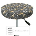 thumbnail image 4 of Daiia Bulldog And BONES Stool Covers Round,Round Bar Stool Covers Waterproof Bar Chair Covers Washable Stool Cushion Slipcover for 12-14 Inch Chair-14 inch, 4 of 7
