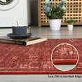 thumbnail image 3 of Geetinfly 9*12FT Area Rugs 100% Polyester Rug 350Gsm Velvet Weight Pearl Velvet Cotton Tpr Washed Folding Backing Carpet - Persian - Chrysanthemum Orange, 3 of 7