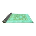 thumbnail image 2 of Ahgly Company Indoor Rectangle Abstract Turquoise Blue Modern Area Rugs, 4' x 6', 2 of 4