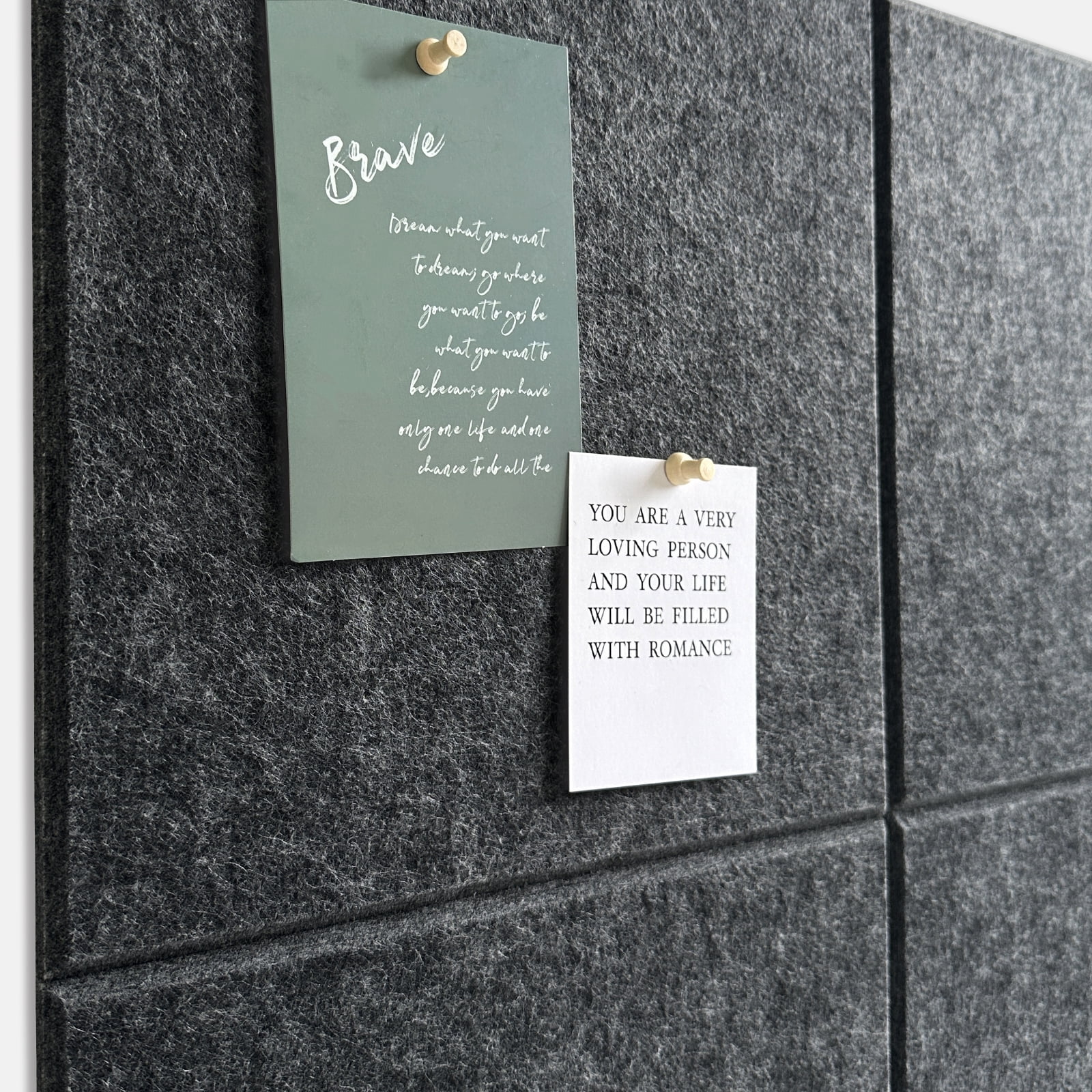 Large Cork Board for Office Decor,48"x36"-12 Pack Felt Wall Tiles with Safe Removable Adhesive Tabs, 1/2" Thick Felt Bulletin Board,Cork Boards for Walls Pin Board - Gray Marble