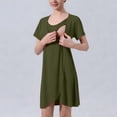 thumbnail image 4 of Ahabrexf Women's Dress Pants for Women Maternity Short Dress Round Neck Short Sleeve Loose Comfortable Nursing Sleepwear, 4 of 7