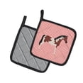 thumbnail image 2 of Caroline's Treasures Pinto Horse Pink Check Pair of Pot Holders, 2 of 3