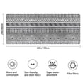 thumbnail image 3 of Gray Geometric Diamond Striped Pattern Bathroom Rugs Mat,Non Slip Microfiber Bathroom Rug,Rubber Backing,Soft Bathroom Mats for Bathroom Floor,Tub and Shower,60x24in(150x60cm), 3 of 5