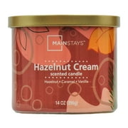 Mainstays Hazelnut Cream Scented Wrapped 3 Wick Candle, 14 Ounce