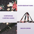 thumbnail image 7 of WANDF Floral Travel Duffel Bags for Women - 25L Waterproof Gym Bag, Laptop Carry-On Luggage, Weekend Travel Organizer(Black Floral), 7 of 7