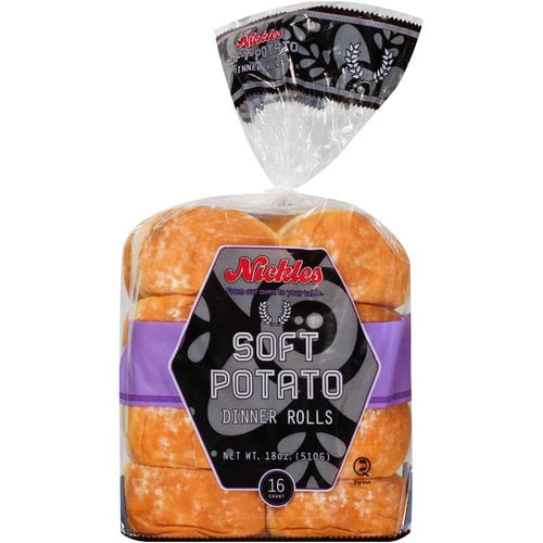 Nickles Soft Potato Dinner Rolls 16 Count 18 Oz Walmart Walmart