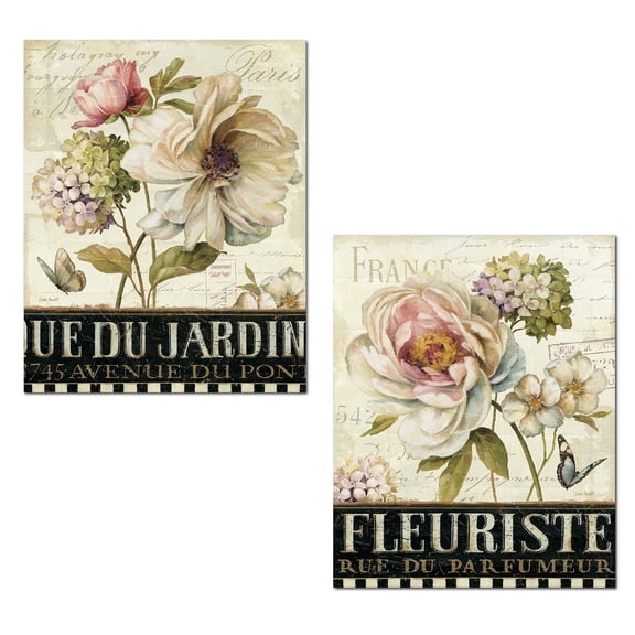 Beautiful Blooming Peony, Rose and Hydrangea Print; Paris Floral Decor by Lisa Audit; Two 11x14in Poster Prints