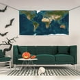 thumbnail image 2 of Lsque World Map Pattern Party Banner, Festive Banner , Holiday Celebrations and Events for Carnival Birthday Party Festival Decorations-Small, 2 of 8