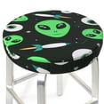 thumbnail image 3 of Xecao Eyeball Monster Print Stool Covers Offer Stylish, Washable Protection for PU Round Bar Stools, Perfect for Home or Commercial Use-14 inch, 3 of 7