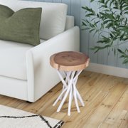 East at Main Tall Sustainable Teak Wood Accent Table, 14 x 20