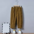 thumbnail image 6 of Rhuody Pants For Boys High Waist Corduroy Pants Classic Straight Leg Fabric For Play And Outdoor Activities Casual Clothes Yellow 9-10 Years, 6 of 6