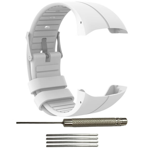 Inteprter Correa de silicona transpirable para pulsera, reloj de deportivo, correa de repuesto, repuesto de correa de reloj ajustable para Polar Relojes inteligentes blanco