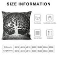 thumbnail image 5 of COMIO  Tree of Life Pillow Cover, Sun and Moon Throw Pillow Cover, Gothic Bohemian Cushion Cover, Trippy Galaxy Stars Decorative Square Pillow Case Bedroom Decor, White and Black, 5 of 5
