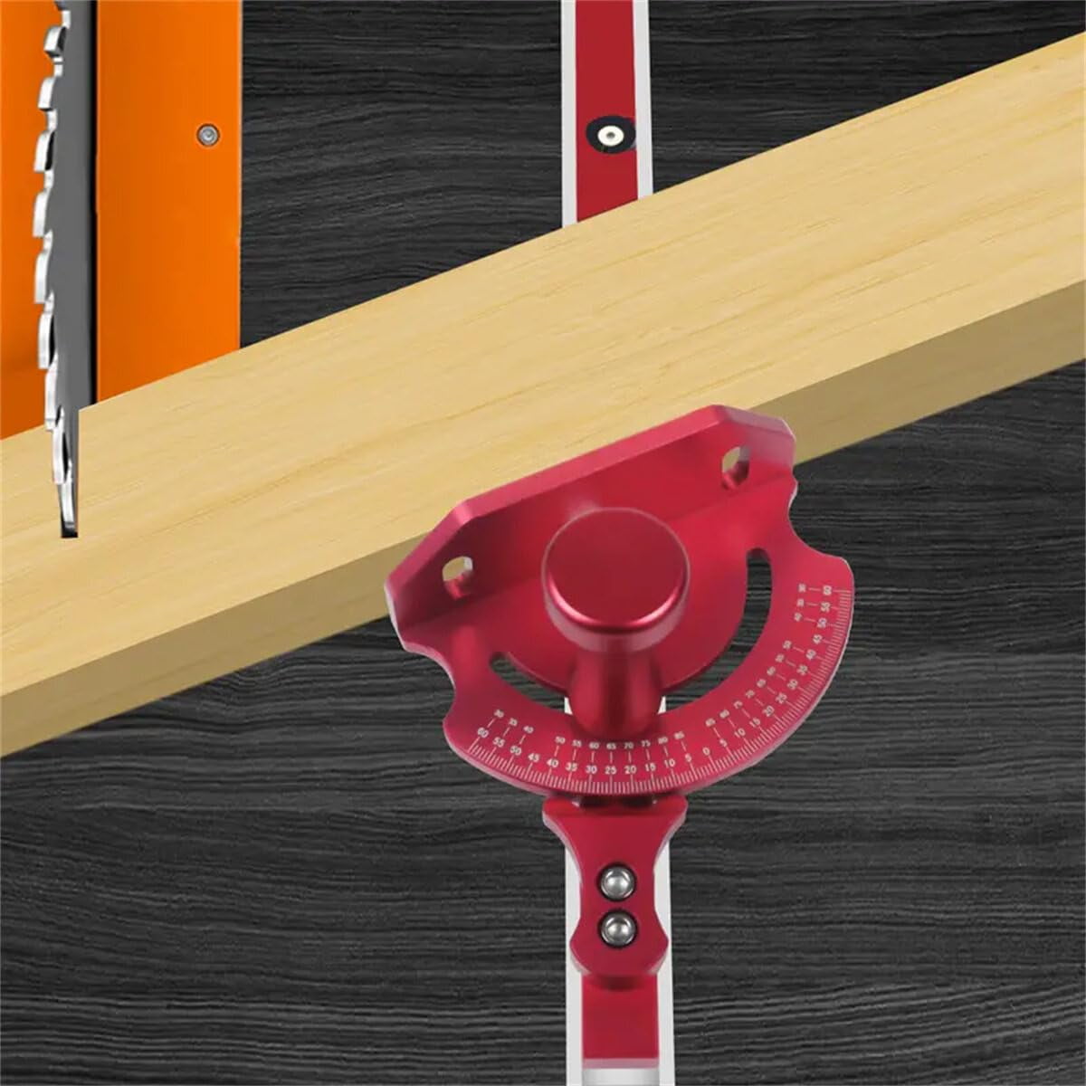 Miter Gauge Fixed Angle Gear Shifting Hole Universal Table Saw Gauge, Miter Saw Protractor With A Standard Slot Bar