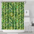 thumbnail image 2 of Extra Long Boho Shower Curtain 72x84 Inches - Vintage Floral & Tropical Leaves Pattern, Waterproof Bohemian Bathroom Decor with 12 Hooks, Tribal Rustic Style, 2 of 5