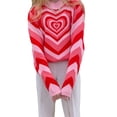 thumbnail image 1 of Gureui Women Vintage Argyle Knitted Sweater Oversized Aesthetic Long Sleeve Pullovers Knitwear Y2K E-Girl Sweater, 1 of 9
