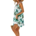 thumbnail image 4 of VBTAPA Sundresses for Women Tropical Print Sleeveless Pleated Mini Dress Hawaiian Beach Vacation Dresses Sales of Today Multicolor L, 4 of 7