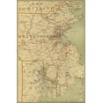 thumbnail image 1 of 24"x36" Gallery Poster, electric rail map massachusetts rhode island 1898, 1 of 1