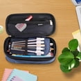 thumbnail image 3 of 1 Uds. Estuche de lona escalable pequeño estuche de lápices de bolsillo de gran capacidad estuche de lápices de Color sólido estuche de lápices para niñas y niños (azul oscuro) JAMW Sencillez, 3 of 5