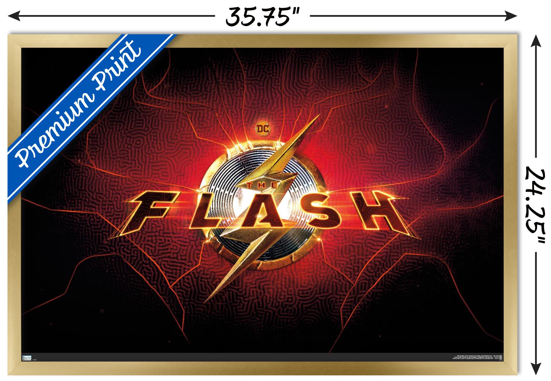 DC Comics Movie The Flash - Logo Wall Poster, 22.375" x 34" Framed