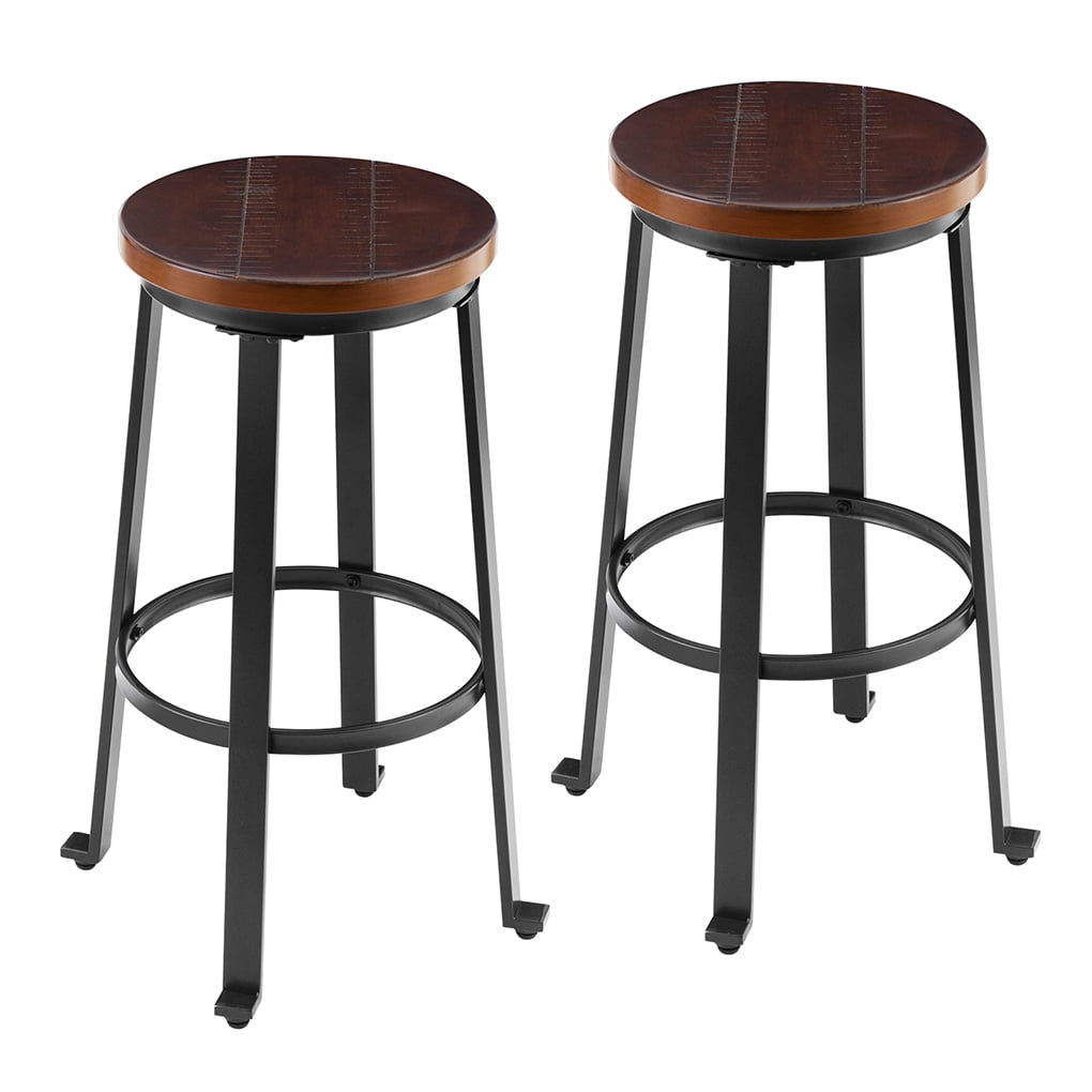 2pcs 4 Legs Bar Stool Home Living Room Lobby Counter Nonslip Chair