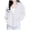 White, variant on Towmus Women Cute Rugby Graphics Full Zip Up Hoodie Aesthetic Sweatshirt Cotton Jacket with Pockets
