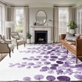 thumbnail image 2 of Rectangle Rug 5x8ft Area Rug, Oombre Purple Eucalyptus Leaf Area Rugs for Living Room Bedroom, Summer Country Leaves Floor Mat Non-Slip Non-Shedding Carpet Indoor Accent Rugs, 2 of 9