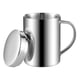 thumbnail image 1 of Taza de camping térmica para bebidas, fácil de limpiar, para té y café, de acero inoxidable 400 ml, 1 of 8