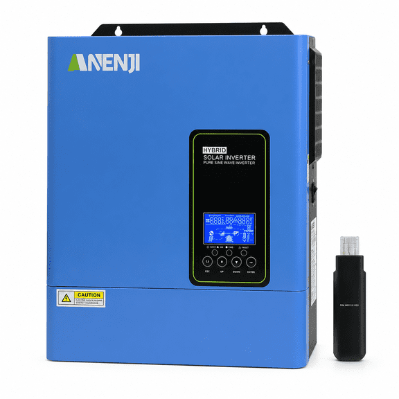 4200W 24V Hybrid Solar Inverter, 120V Pure Sine Wave Inverter Charger with 120A MPPT Solar Charger, Max 6200W PV Input, 500VDC PV, Off Grid Inverter for Home, RV, Cabin, Battery Backup