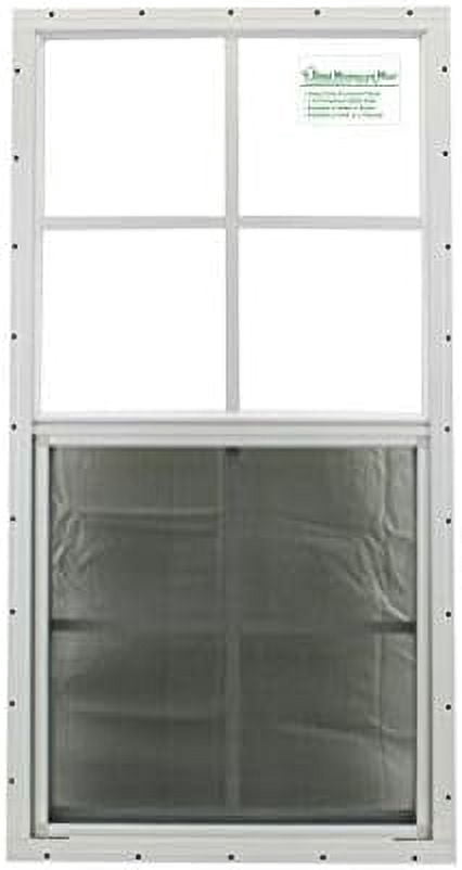 18" X 36" White Aluminum Window Flush Mount, Safety/Tempered Glass Playhouse Windows, Chicken Coop Windows$$Tools & Hardware Other
