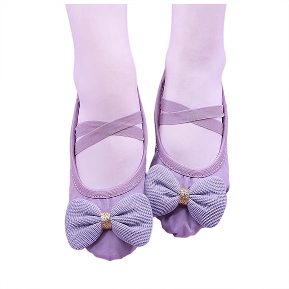 Nskgu Ballet Shoes for Girls Boys Ballet Slipper Canvas Dance Shoes Split Sole Yoga Dance Flats