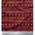 thumbnail image 1 of Tissu de Rayonne Rouge Pomme Symbole Mathématique Impression Tissu de Couture Yard 42 Pouces de Large, 1 of 3
