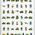 thumbnail image 4 of 35pcs-50pcs Green Military Stickers Cartoon Soldiers Stickers Tank Stickers for Laptops Suitcases, 4 of 9