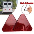 thumbnail image 2 of Triangular Trailer Reflector, Pack of 2, 15 x 15 x 15 cm, Hole Spacing 70 mm, Screw-on or Adhesive Reflector Left/Right, Standard Rear Reflective Car, 2 of 4