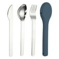 thumbnail image 2 of Yesbay 1 Set Cutlery Set with Silicone Cover Easy to Carry Stainless Steel Dishwasher Safe Spoon Fork Cutter Utensils Set for Camping, 2 of 7