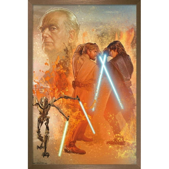 Star Wars: Revenge Of The Sith - Celebration Mural Wall Poster, 22.375" x 34", Framed