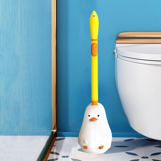 Bathroom Toilet Brush Plunger Wall Mounted Brush Flexible Brush Clean To Corner And With Cover Cleaner Brush Set