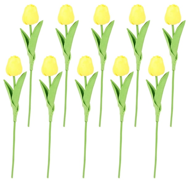 10 tulipanes artificiales de imitación para decoración del hogar