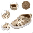 thumbnail image 4 of Zanarzt Infant Walking Shoes Baby Boy Girl Summer Infant Sandals Rubber Sole Closed Toe Non-Slip Shoes Toddler First Walkers Gold,US 3, 4 of 9